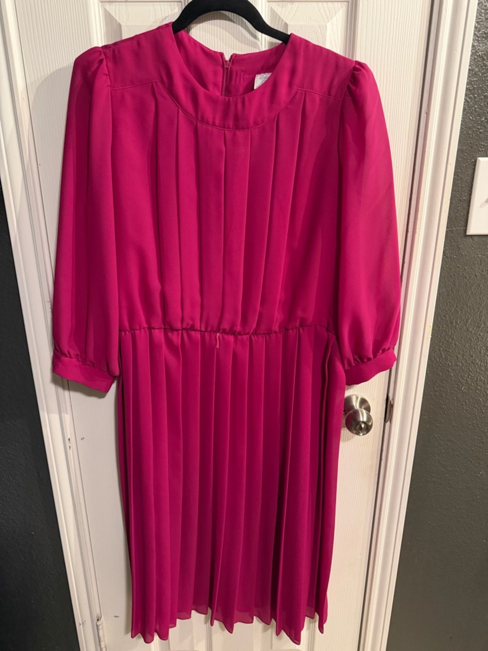 Women’s Fuchsia Pleated Dress